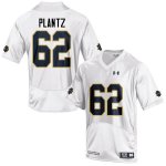 Notre Dame Fighting Irish Men's Logan Plantz #62 White Under Armour Authentic Stitched College NCAA Football Jersey QZE5299QL